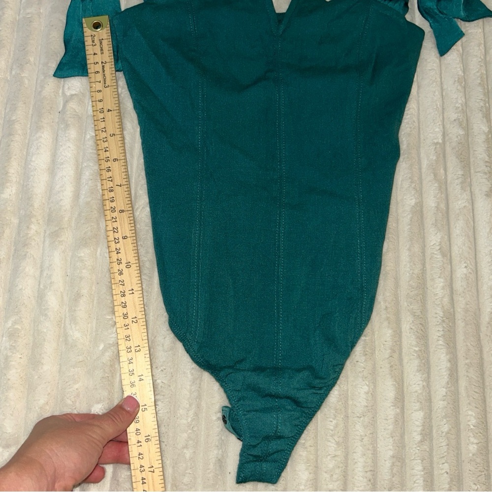 Free People Lola Green Bodysuit with Sweetheart Neckline - Picture 8 of 8